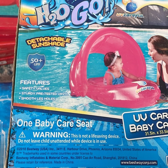 H2O go one baby care seat, pink new in box - Picture 5 of 6